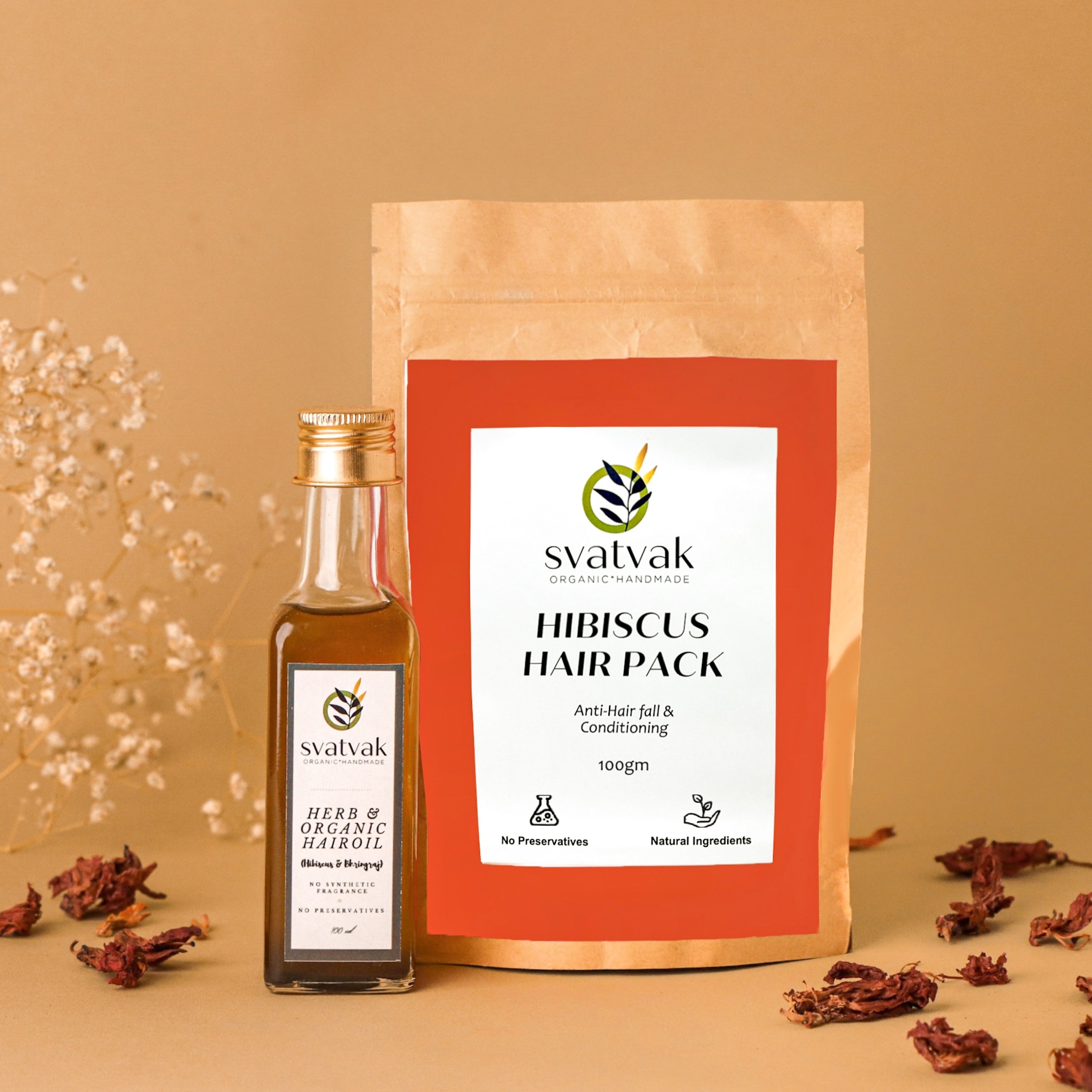 Hibiscus Hair Pack (Anti-Hairfall & Conditioning) - Svatvak